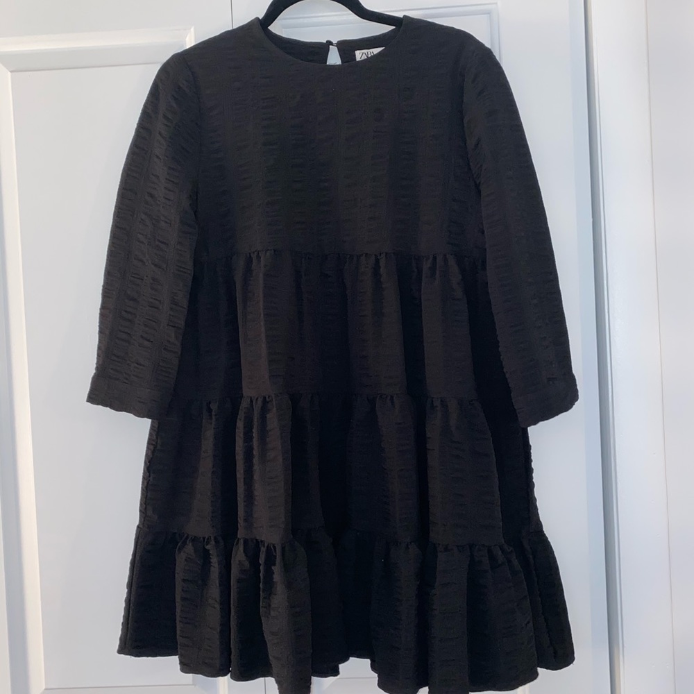 Textured tiered dress